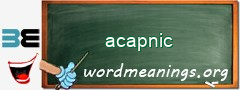WordMeaning blackboard for acapnic